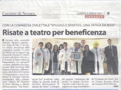 ARTICOLO CORRIERE DI NOVARA SPUSASS E SPARTISS MARZO 2011